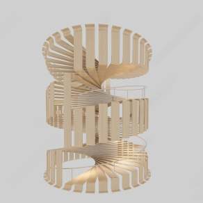 现代旋转楼梯3D模型下载